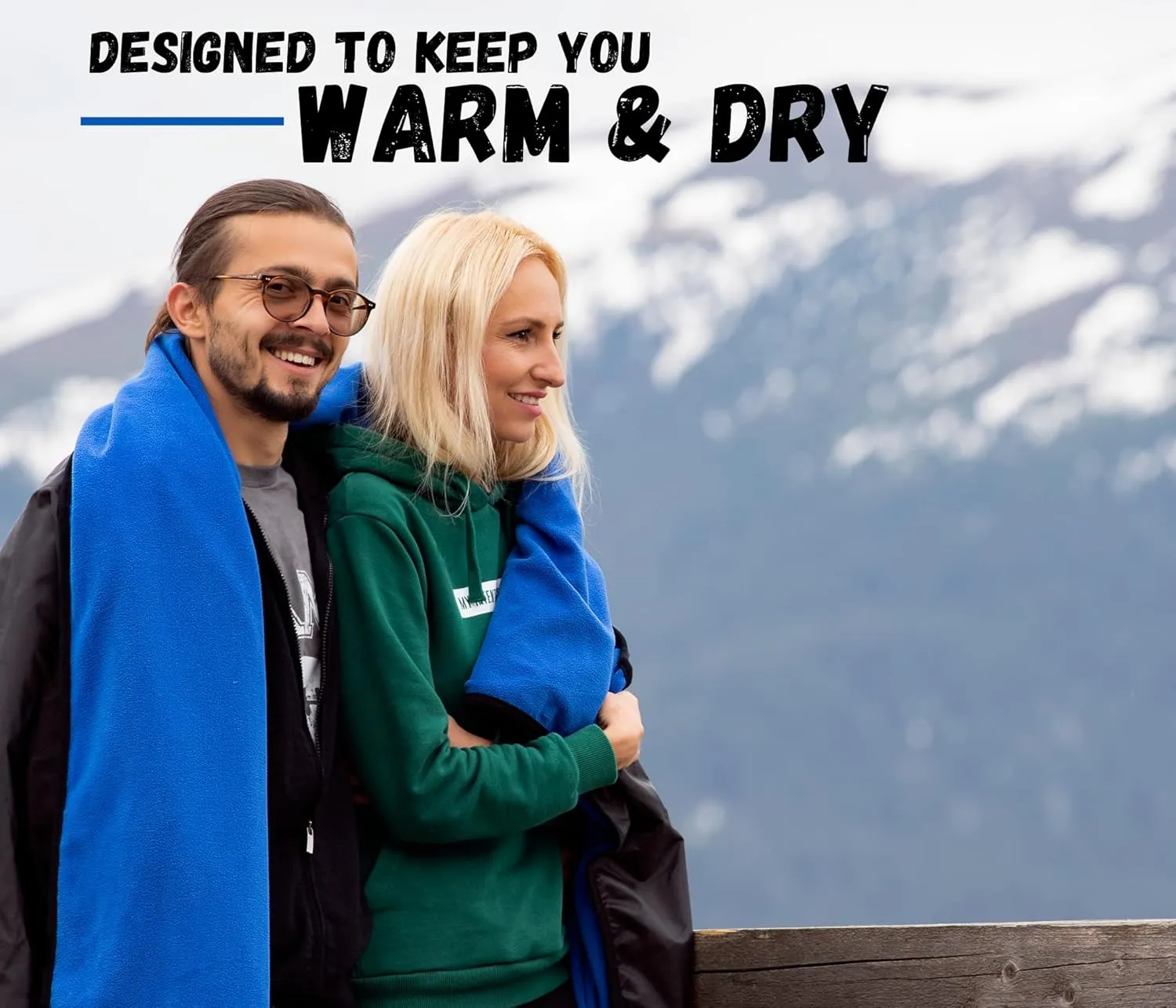 SUITEDNOMAD Large Waterproof Outdoor Stadium Blanket, Windproof and Warm Extra Thick Fleece or Quilted Sherpa, Great for Cold Weather Camping, Picnic, Sports, Festivals