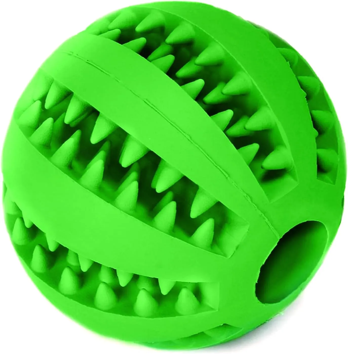 SunGrow Teething Treat Chew Ball for Rabbit, Ferret, Guinea Pig, Puppy, Kitten Tooth Clearing Puzzle Treat Dispenser, Aquarium Fish Bloodworm & Snack Holder, 2.75 inches