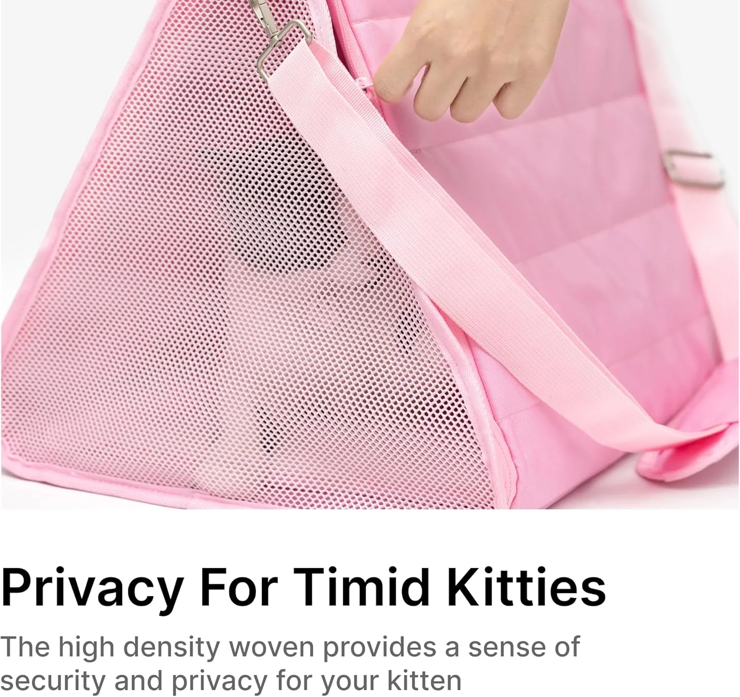 Tent Soft Sided Cat Carrier, Privacy Cat Carrier Mesh Pet Carrier with Inner Leash, Transformable, Portable and Anti-Scratch, with Locking Safety Zipper, Up to 13lbs (Space Gray)