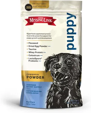 The Missing Link Puppy 8oz Supplement  Superfood Powder Promotes Growth & Development, Supports Immunity, Digestion, Bones, Skin & Coat of Dog