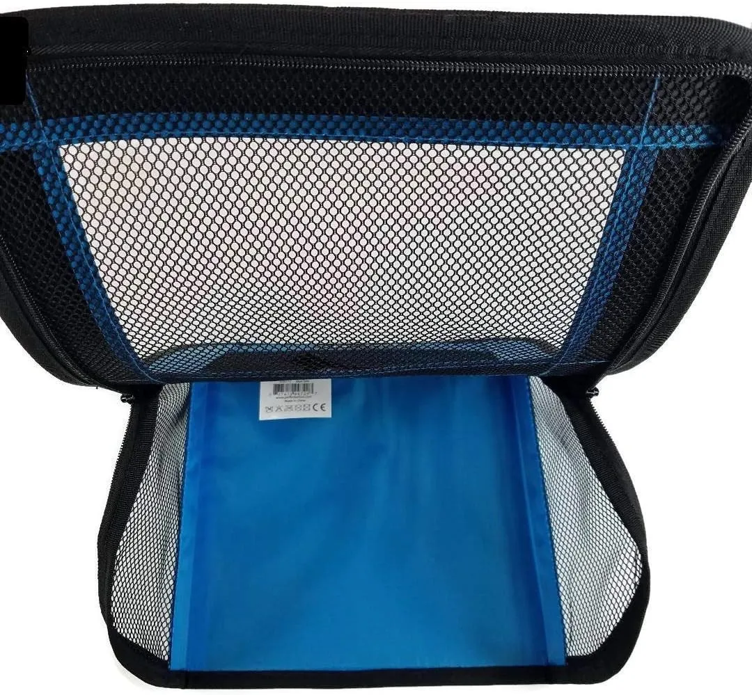 Tote for Lifelike Stuffed Interactive Pet Dogs and Cats, Nylon and Mesh Carrier for Pet Animals,Zippered Carrying Case Accessory-Blue