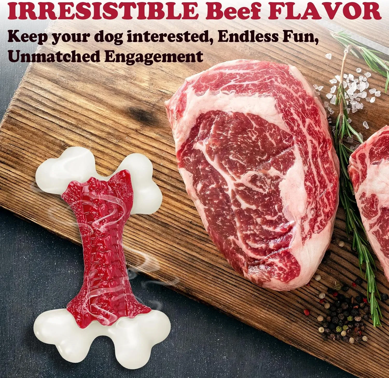 Tough Dog Toys, Toys for Aggressive Chewers Large Breed, Chew Dogs, Bone Toy Nylon Dogs Almost Indestructible
