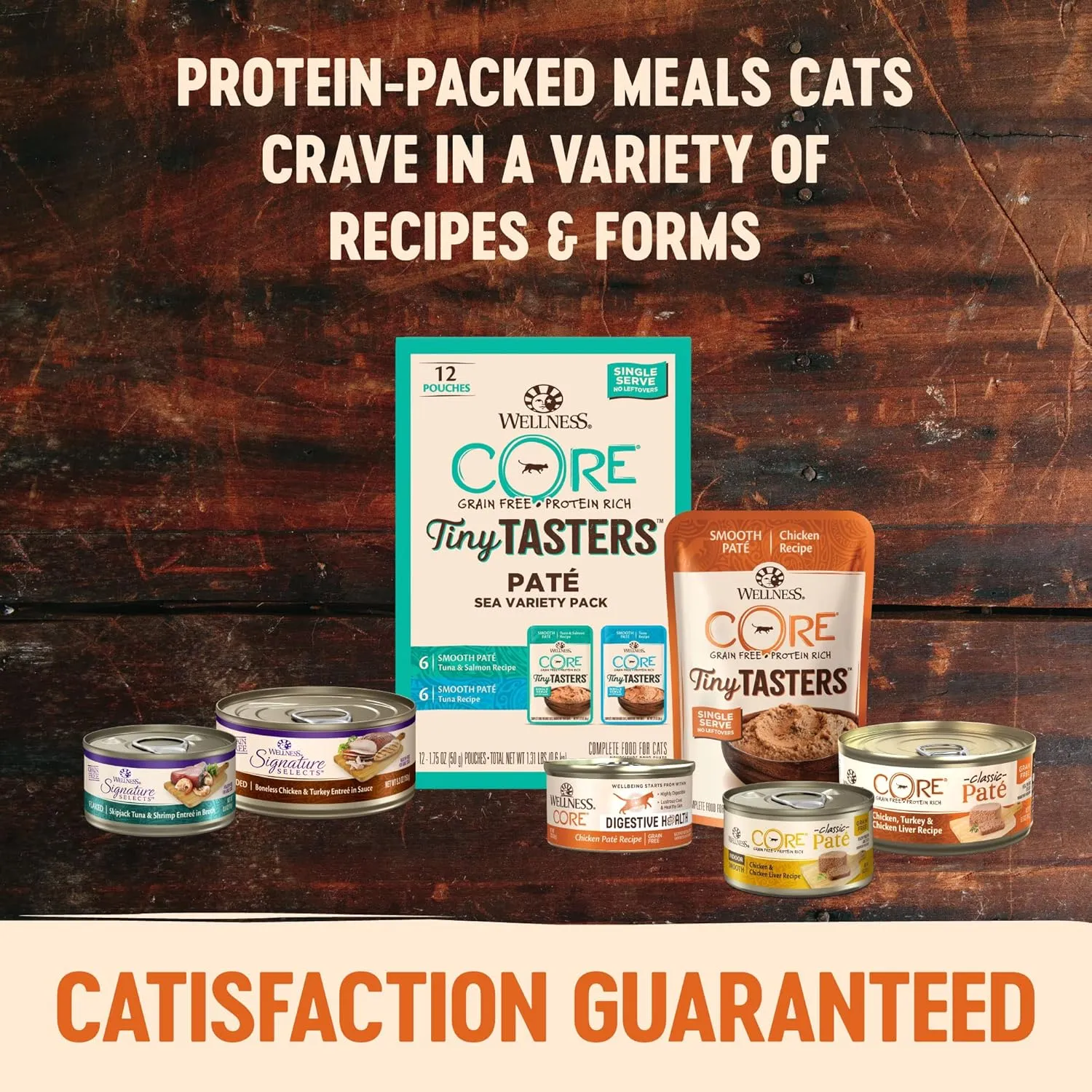 Wellness CORE Signature Selects Chunky Adult Wet Cat Food, Natural, Protein-Rich, Grain Free, 5.3 Ounce, 12 Pack (Chicken & Turkey)