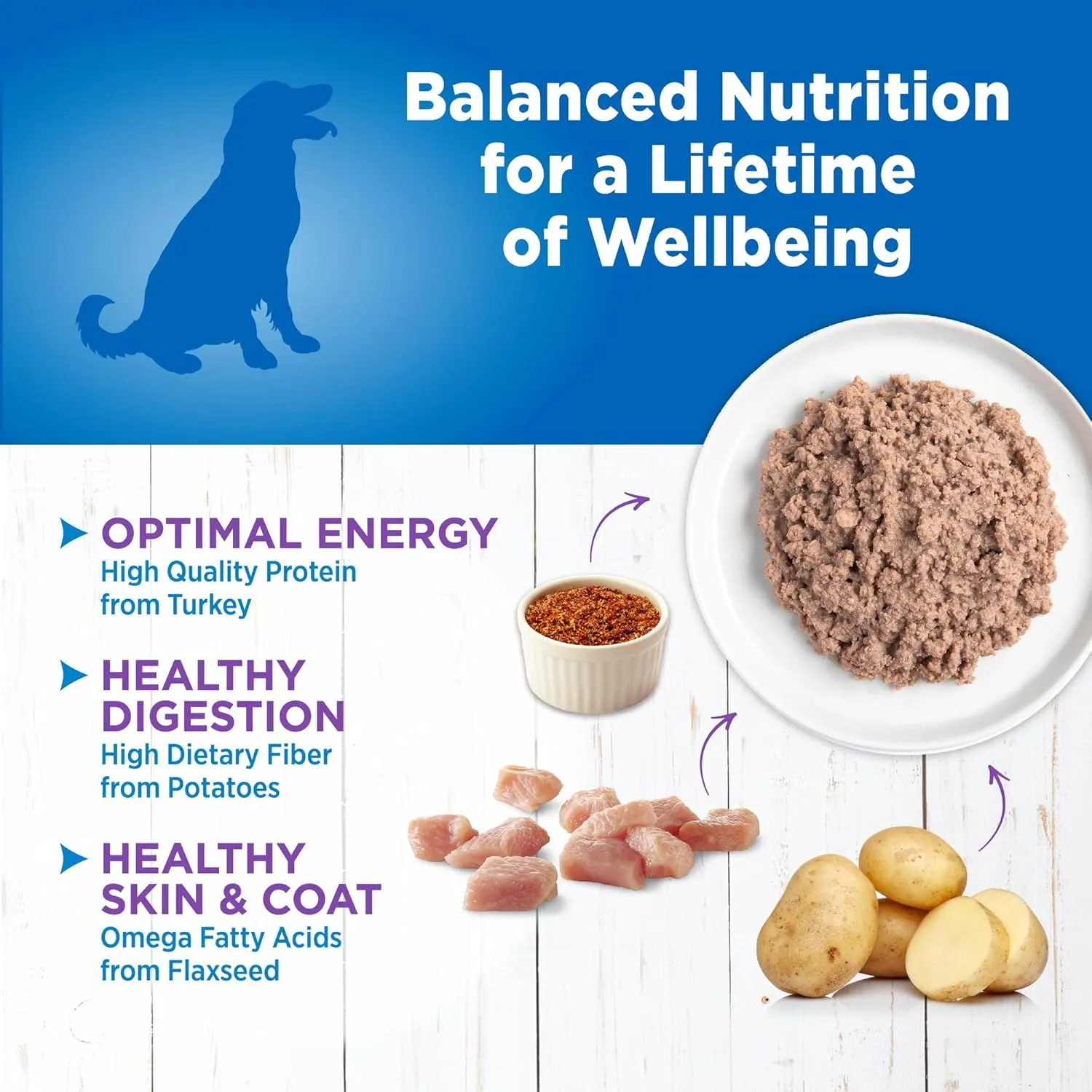 Wellness Simple Natural Wet Canned Limited Ingredient Dog Food, Turkey & Potato, 12.5-Ounce Can (Pack of 12)