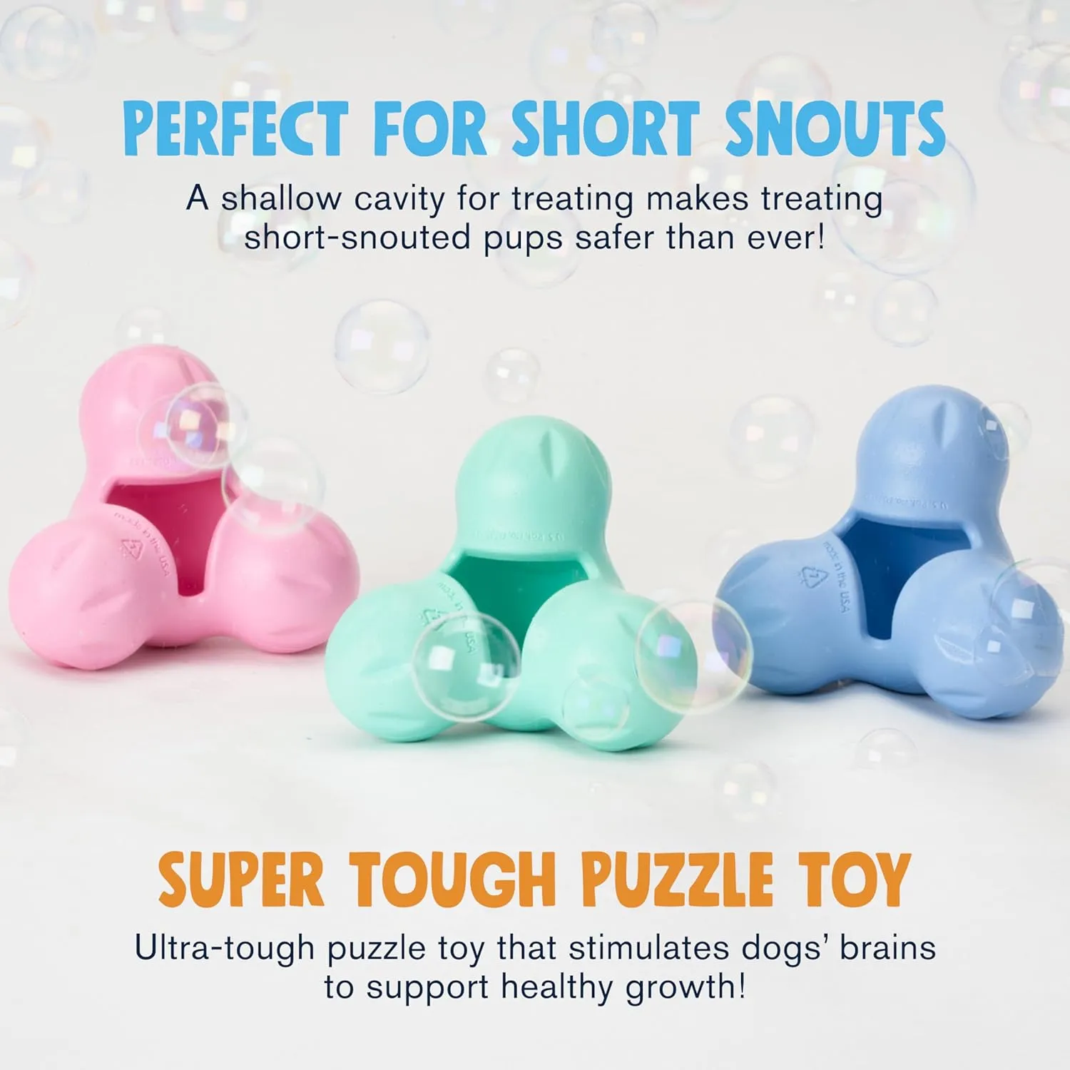 WEST PAW Zogoflex Tux Treat Dispensing Dog Chew Toy  Interactive Chewing Toy for Dogs  Dog Games for Aggressive Chewers, Fetch, Catch  Holds Kibble, Treats, Small 4", Mint