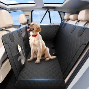 Wigoo Upgrade Soft Dog Car Seat Cover for Back Seat, [Protect Interior, Waterproof & Easy to Clean] Soft Bottom Backseat Pet Extender Dog Car Hammock, FitsCar Sedan SUV Truck Van, Size M, Black