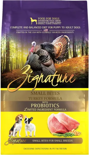Zignature Turkey Limited Ingredient Formula Small Bites Dry Dog Food 12.5lb