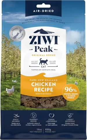 ZIWI Peak Air-Dried Cat Food  Chicken - All Natural, High Protein, Grain Free, Limited Ingredient w/ Superfoods (14oz)
