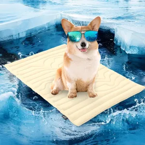 ZonLi Dog Cooling Mat, 36" x 23" Medium, Reversible Cooling Pad for Dogs & Cats (Cool & Warm), Durable & Machine Washable, Pet Mat for Crate, Kennel, Bed, Sofa, Glacier Pink