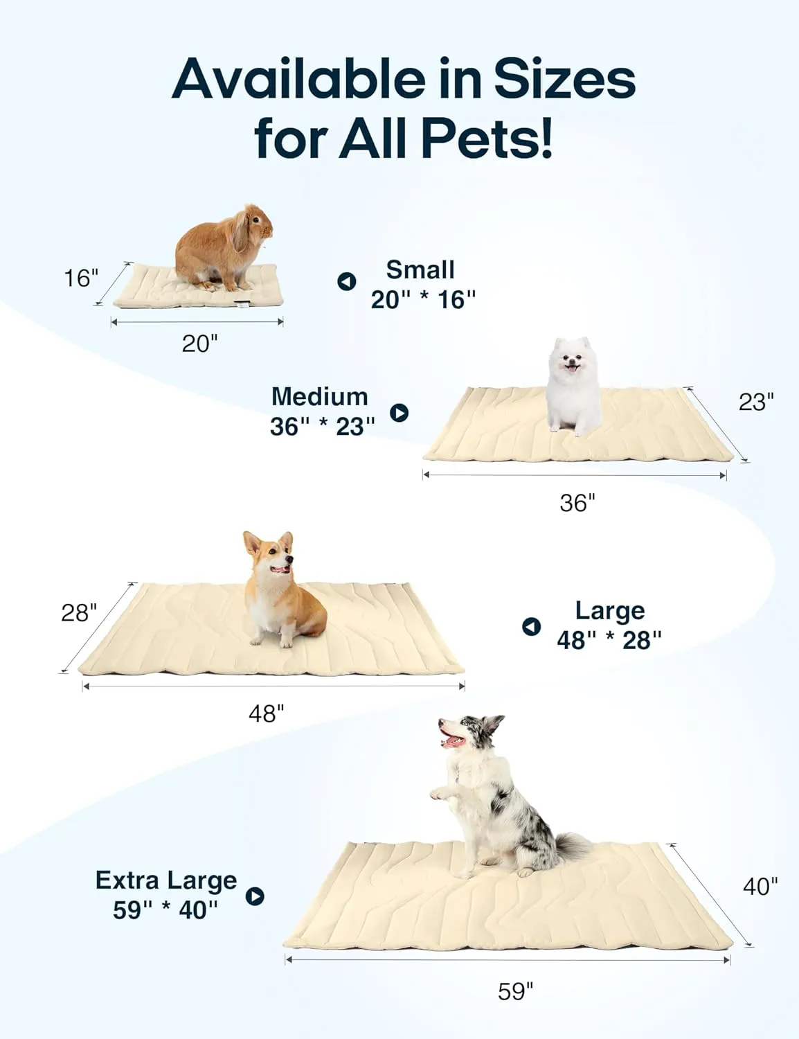 ZonLi Dog Cooling Mat, 36" x 23" Medium, Reversible Cooling Pad for Dogs & Cats (Cool & Warm), Durable & Machine Washable, Pet Mat for Crate, Kennel, Bed, Sofa, Glacier Pink